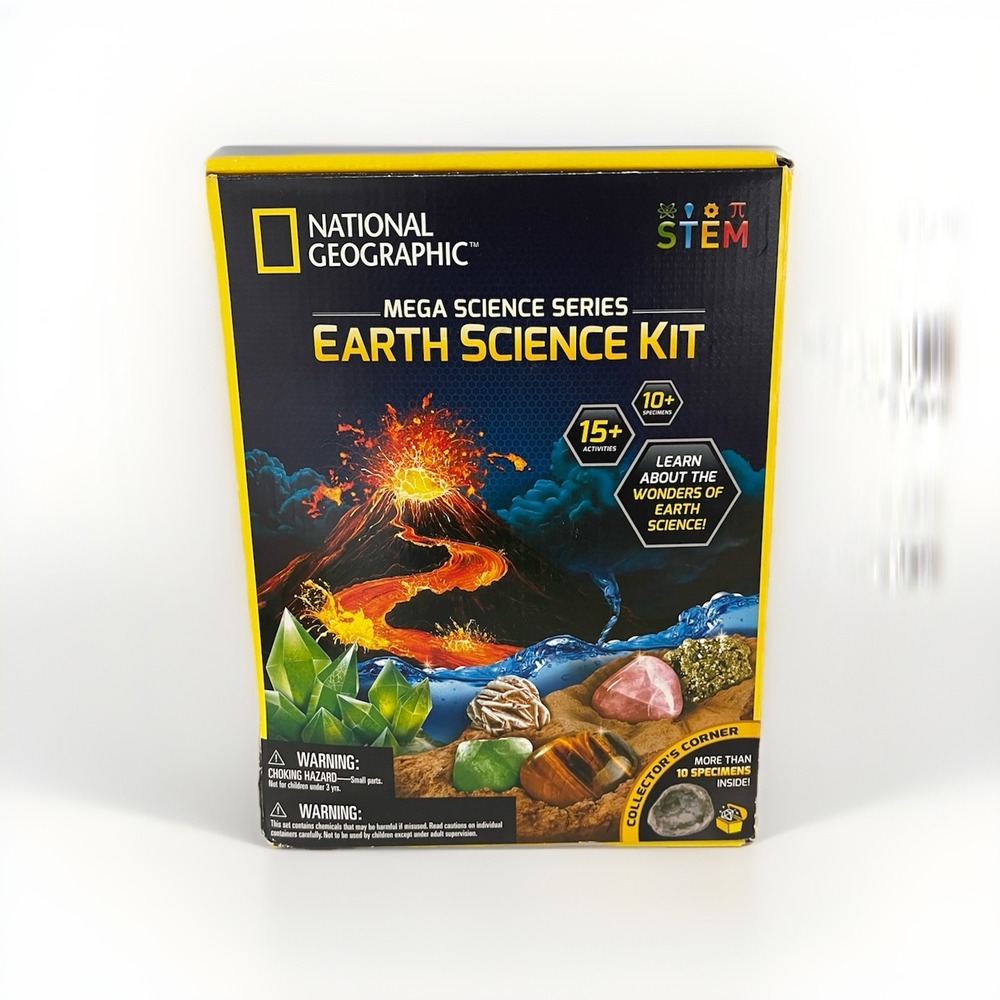 National Geographic Mega Science Series Earth Science Kit Volcano‎ Crystals STEM